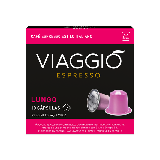 Lungo | 10 Cápsulas compatibles con las cafeteras Nespresso®