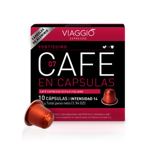 Fortissimo | 10 Cápsulas de Café compatibles con Nespresso