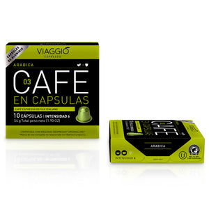 Arábica | 10 Cápsulas de Café compatibles con Nespresso
