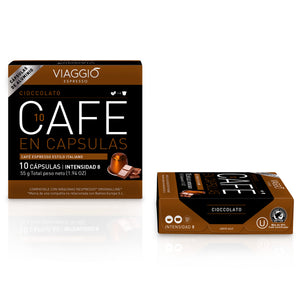 Cioccolato | 10 Cápsulas de Café compatibles con Nespresso