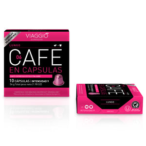 Lungo | 10 Cápsulas compatibles con las cafeteras Nespresso
