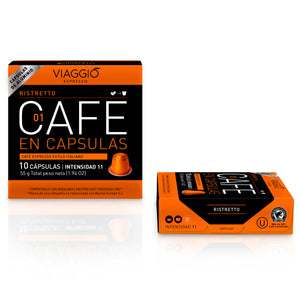 Ristretto | 10 Cápsulas compatibles con las cafeteras Nespresso